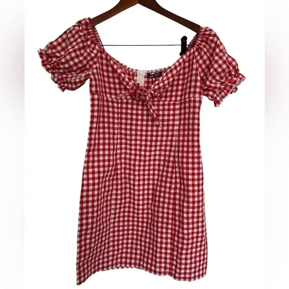 🍄Gingham red dress